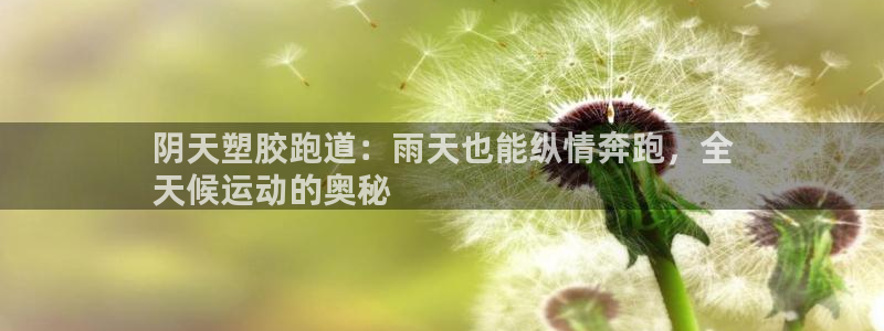 谈球吧体育app下载中心官网苹果：阴天塑胶跑道：雨天也能纵情奔跑，全
天候运动的奥秘