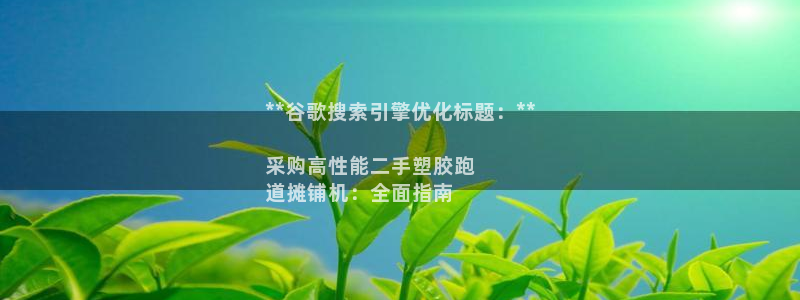 谈球吧黑款不：**谷歌搜索引擎优化标题：**

采购高性能二手塑胶跑
道摊铺机：全面指南