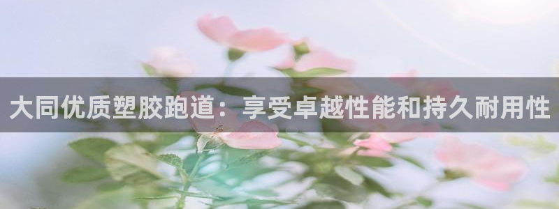 谈球吧网址：大同优质塑胶跑道：享受卓越性能和持久耐用