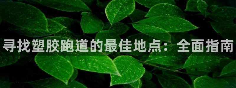 谈球吧怎么充值：寻找塑胶跑道的最佳地点：全面指南